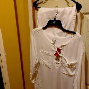 Plus size white outfit items sold together